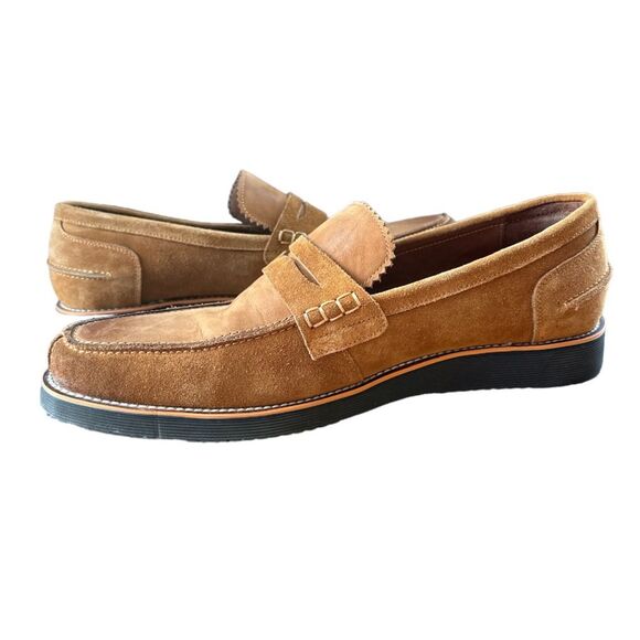 Marc Nolan Abe Nubuck Shoes Penny Loafers Slip On Shoe Size 9 - Picture 5 of 15